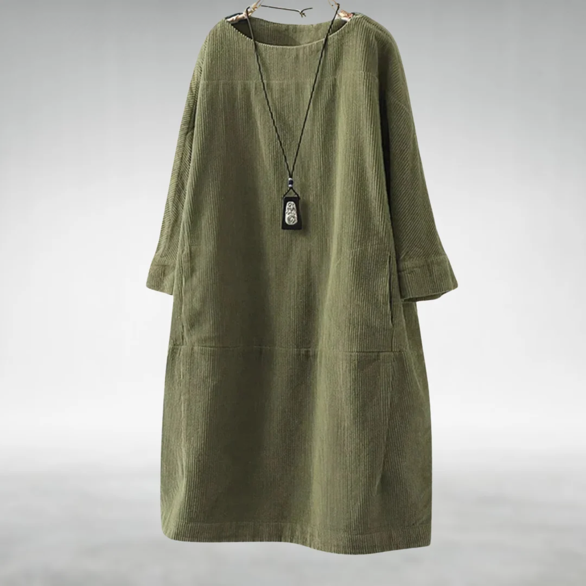 Amy™ | Relaxed Corduroy Midi Dress