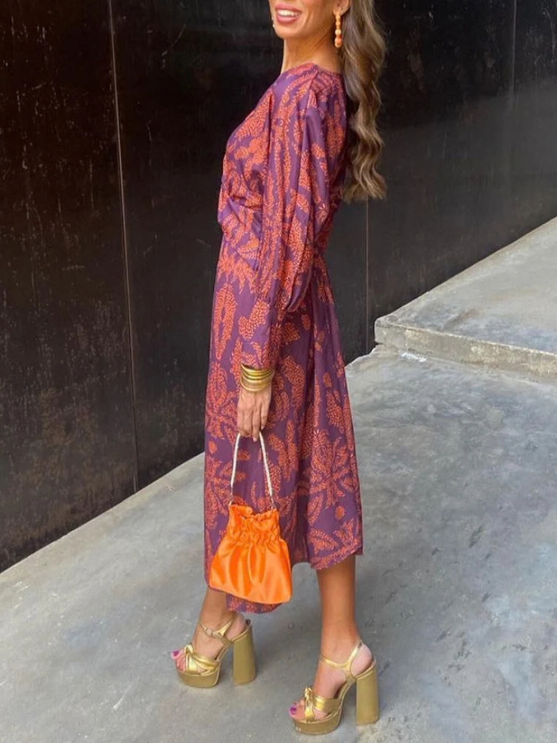 Isabella | Printed Midi Dress