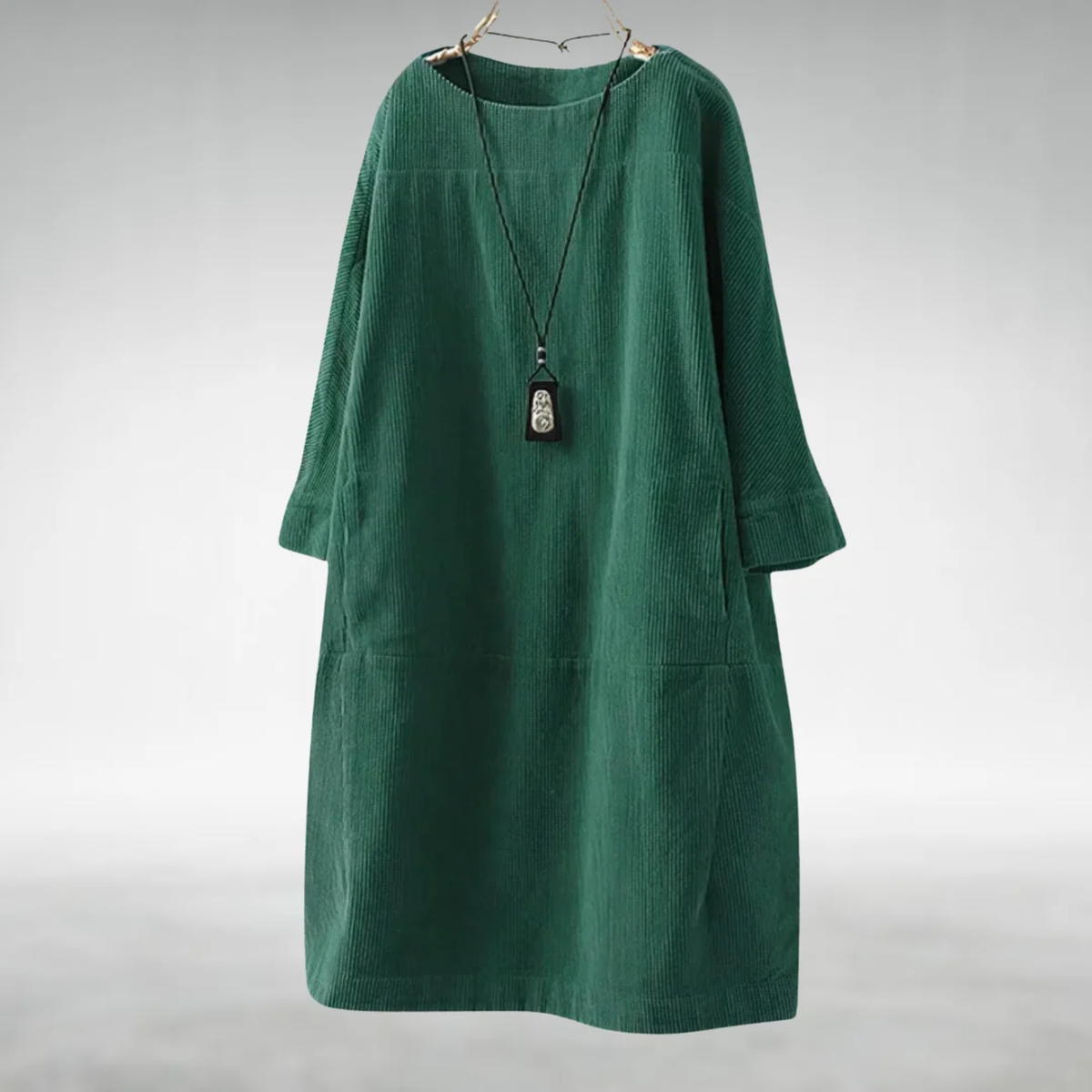 Amy™ | Relaxed Corduroy Midi Dress