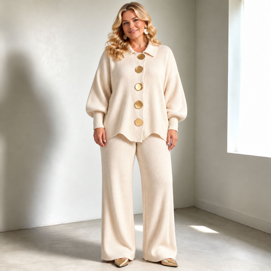 Connie | Tummy-Covering Knit Pants Set