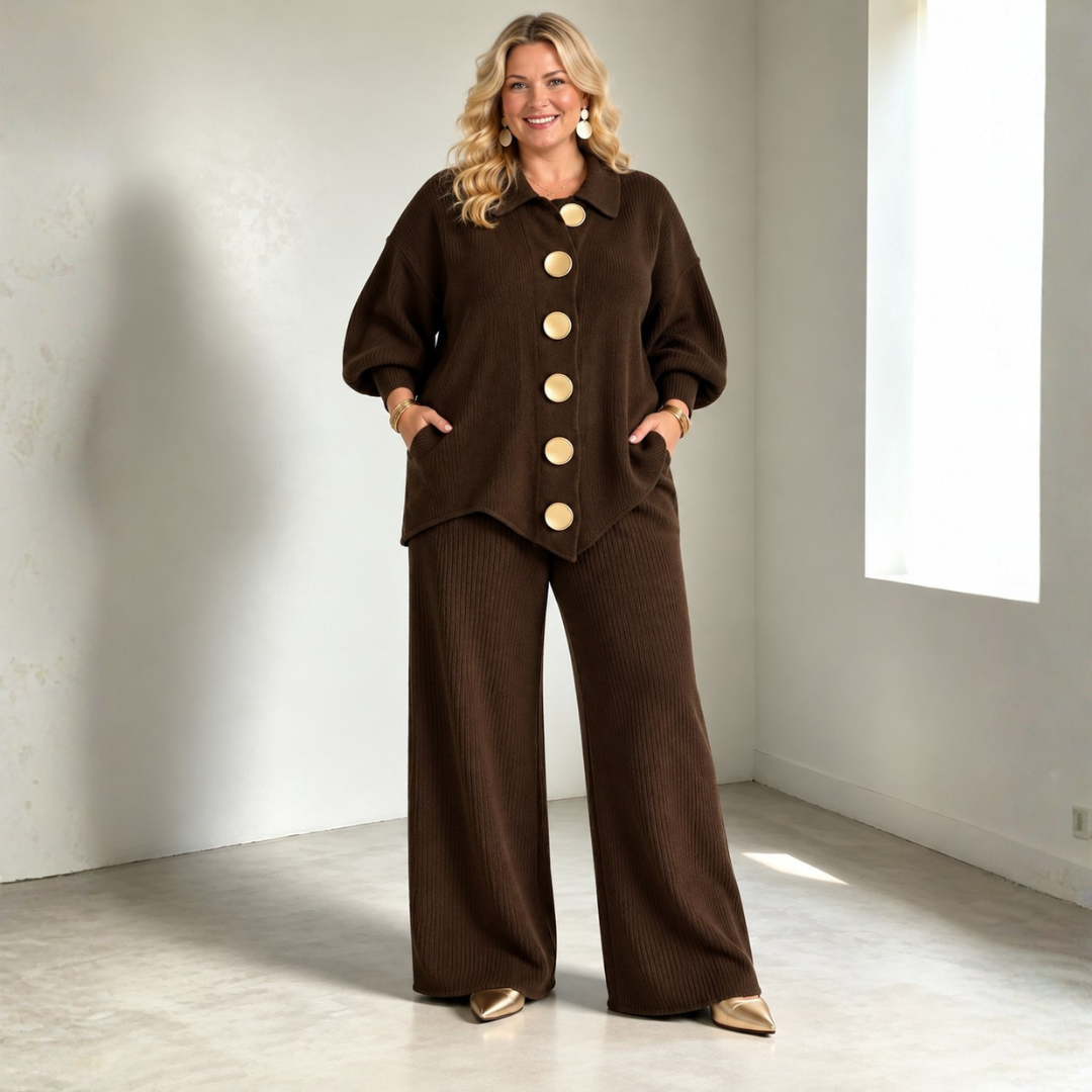 Connie | Tummy-Covering Knit Pants Set