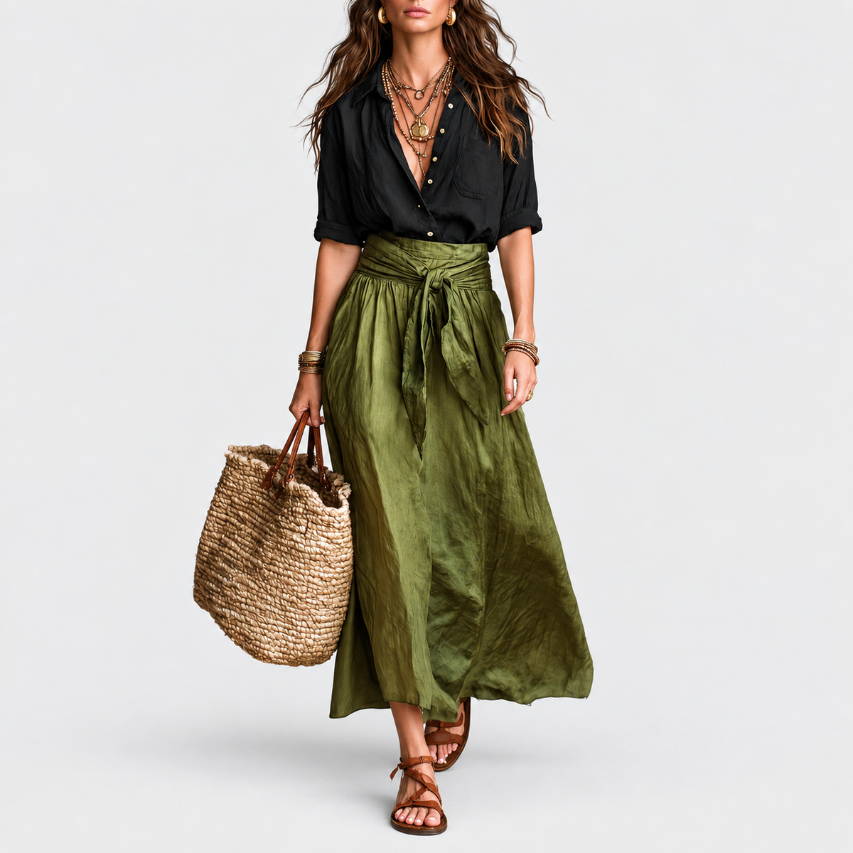 Camilla | Tie-Waist Midi Set