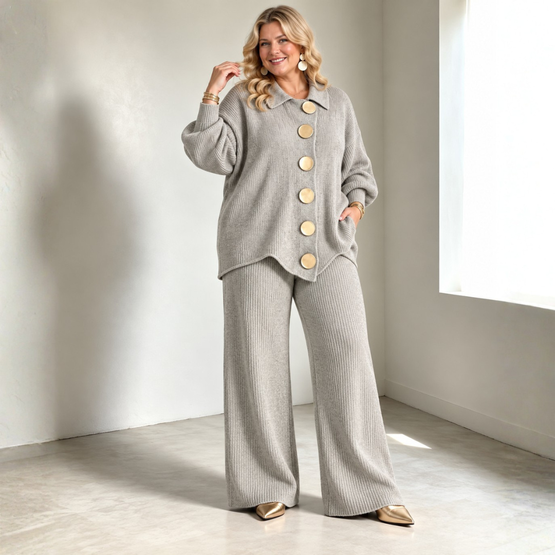 Connie | Tummy-Covering Knit Pants Set