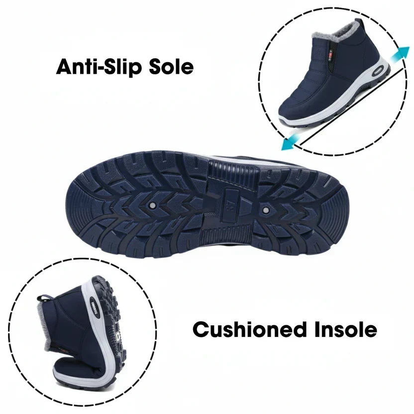 Novalee - Quilted Waterproof Slip-On Ankle Boots Blue