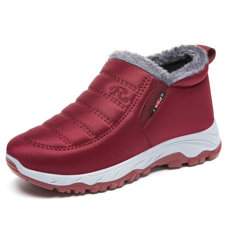 Kori - Quilted Waterproof Slip-On Ankle Boots Red