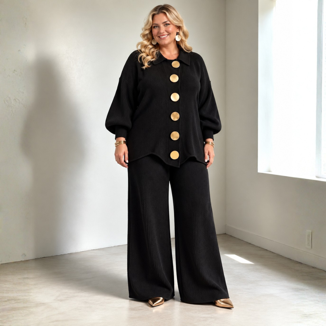 Connie | Tummy-Covering Knit Pants Set
