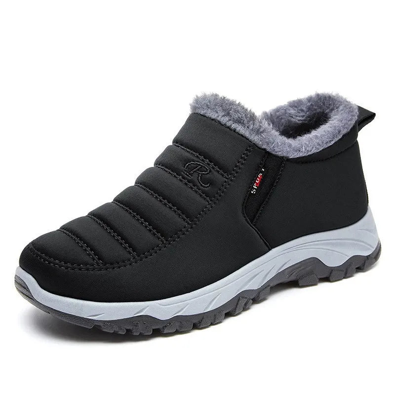 Jianna - Quilted Waterproof Slip-On Ankle Boots Black