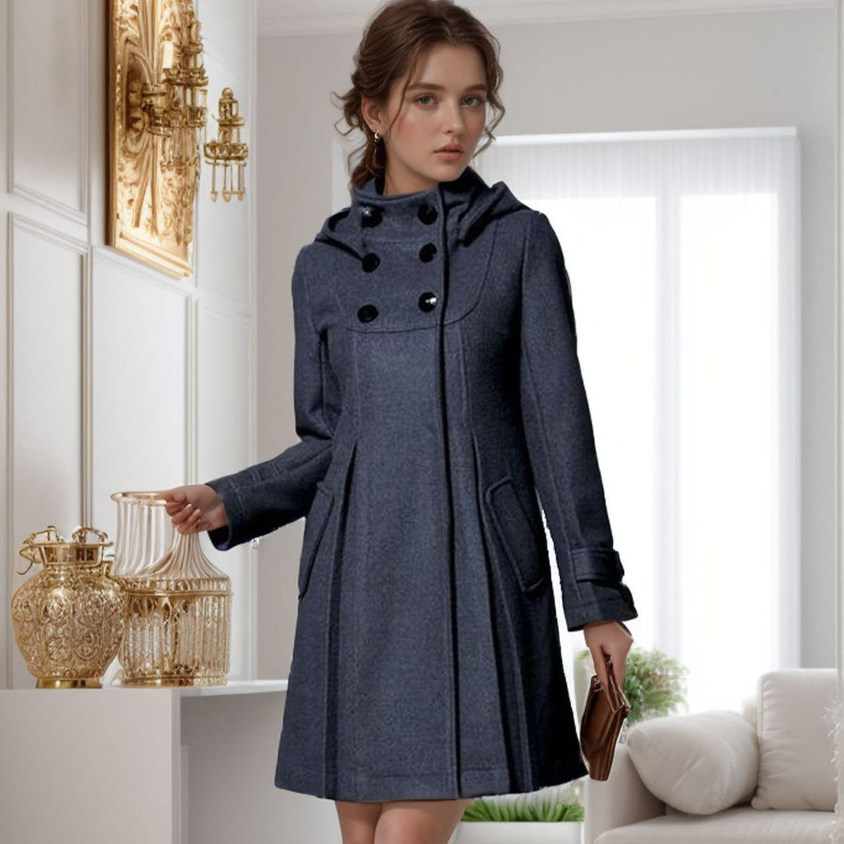 Harper | Elegant Hooded Scarf Coat