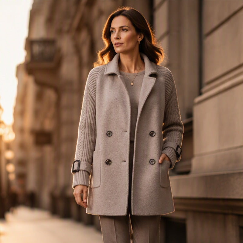 Women's Double-Breasted Lapel Coat
