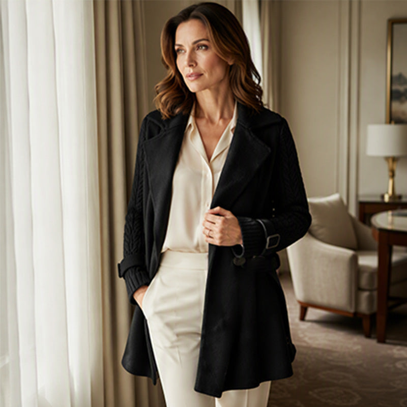 Women's Double-Breasted Lapel Coat