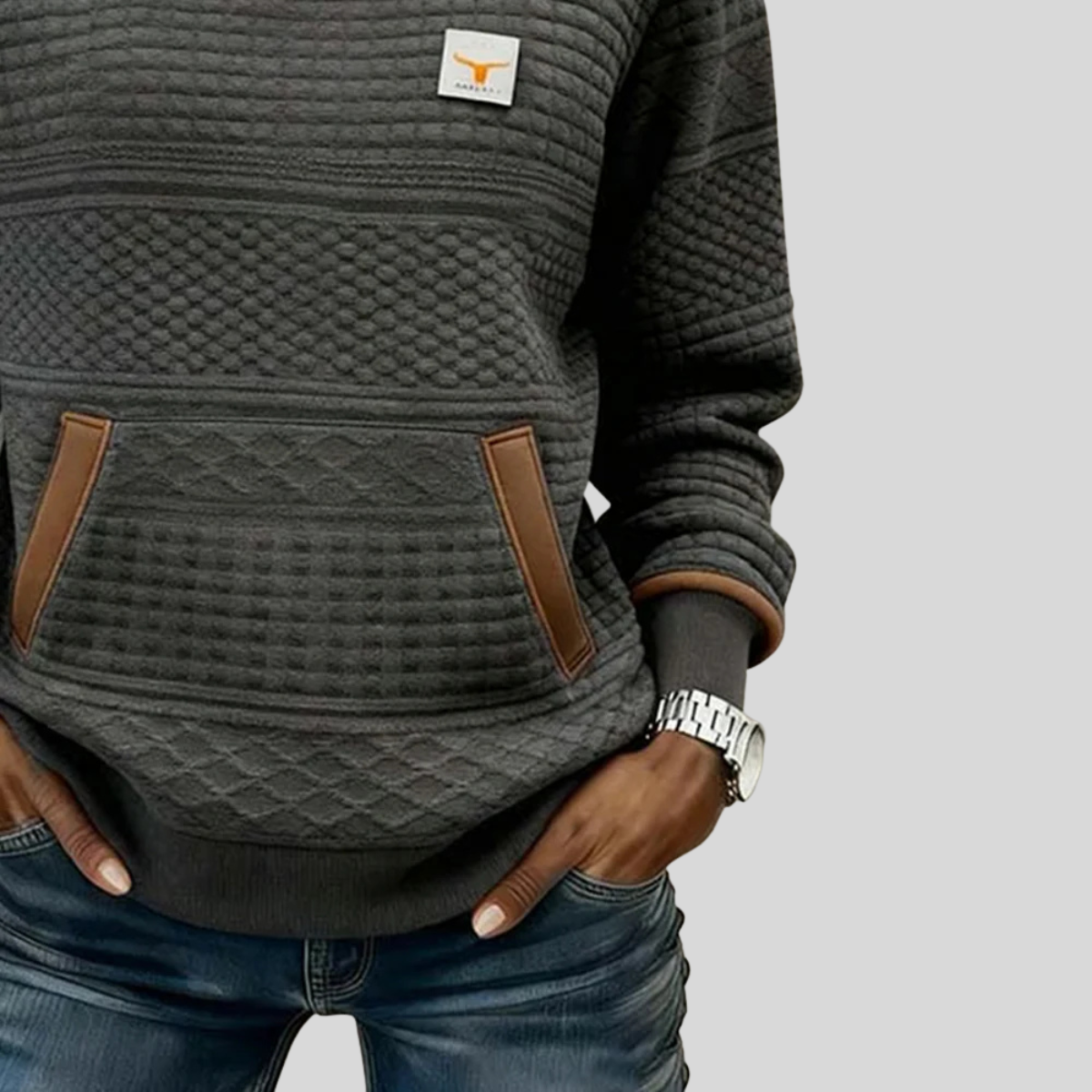 The Anna Quilted Crew Sweatshirt