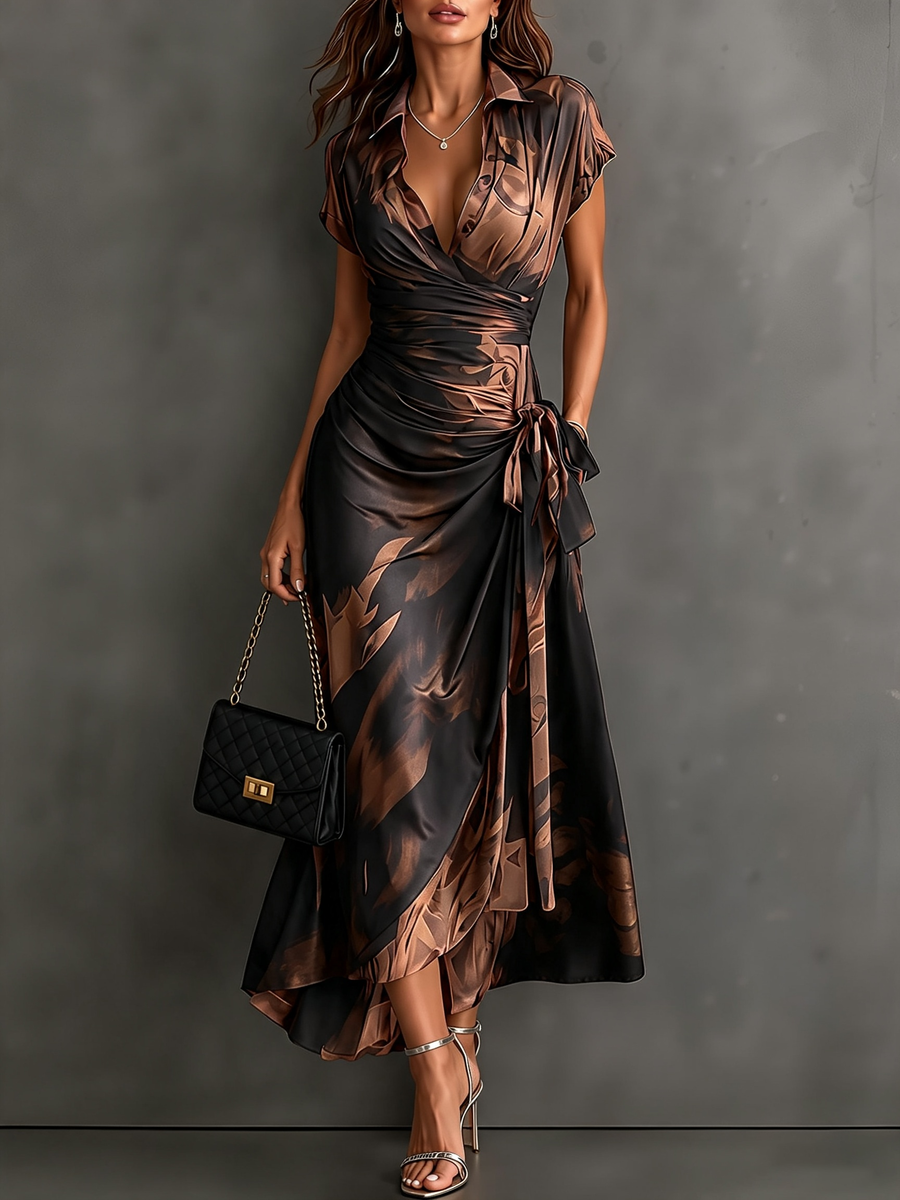 The Annalise Swirl Wrap Dress