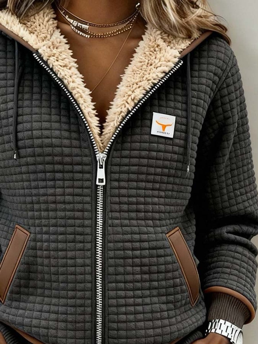 The Cora Quilted Zip Hoodie
