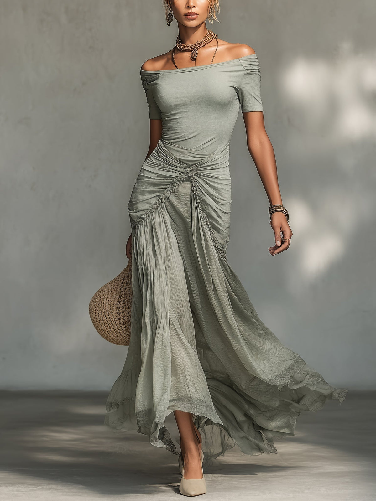 The Dagmar Off-Shoulder Maxi Dress