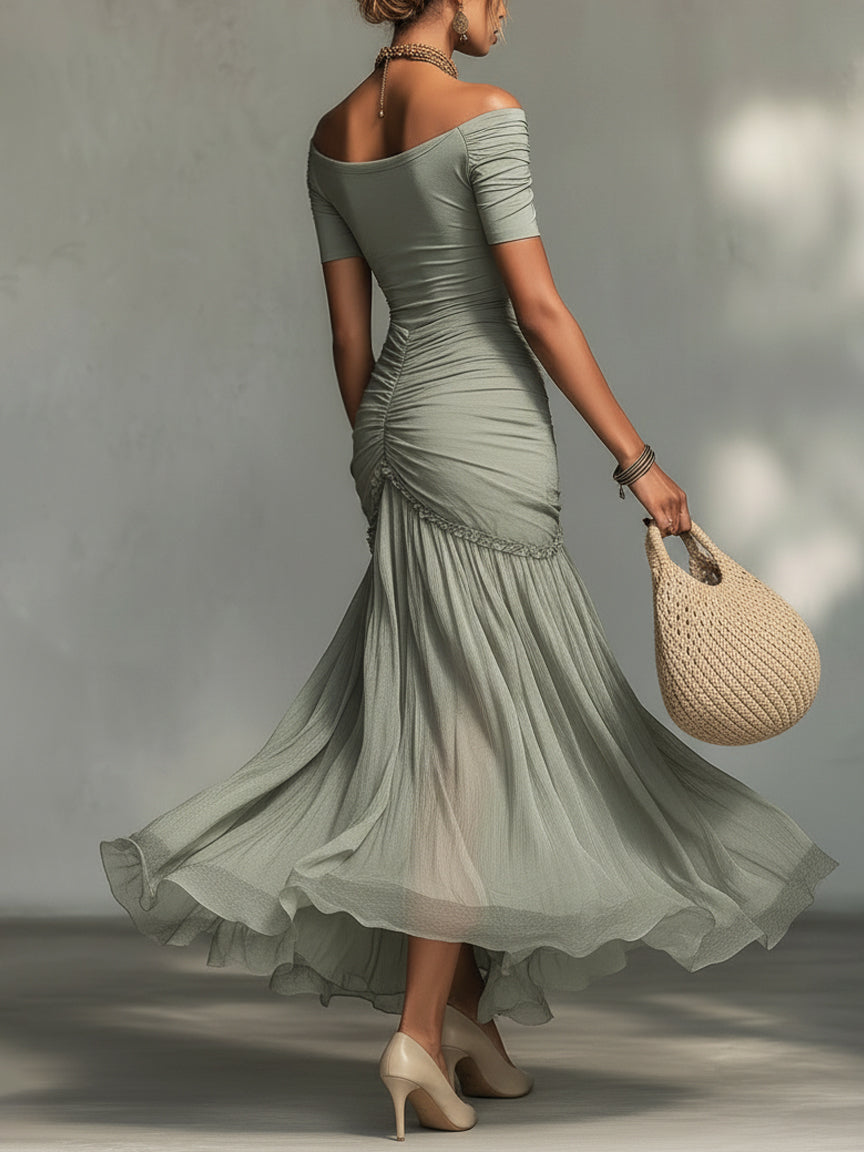 The Dagmar Off-Shoulder Maxi Dress