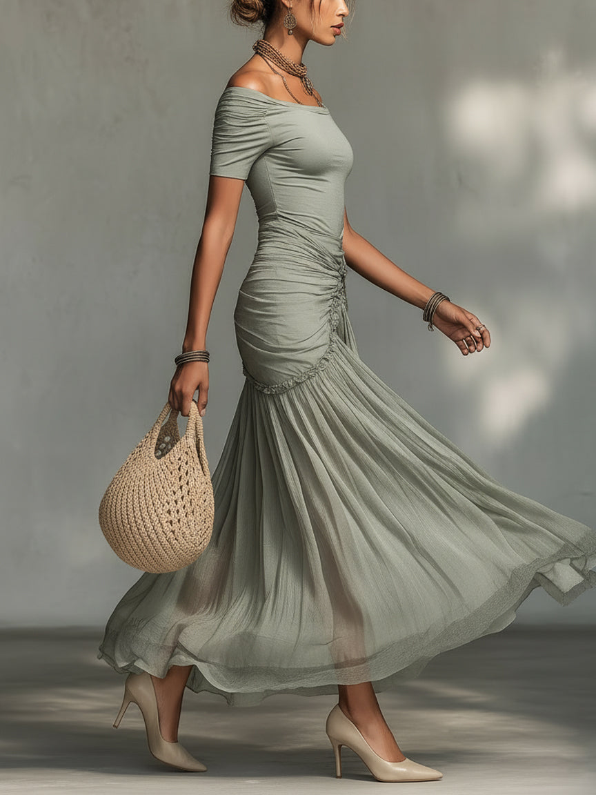 The Dagmar Off-Shoulder Maxi Dress