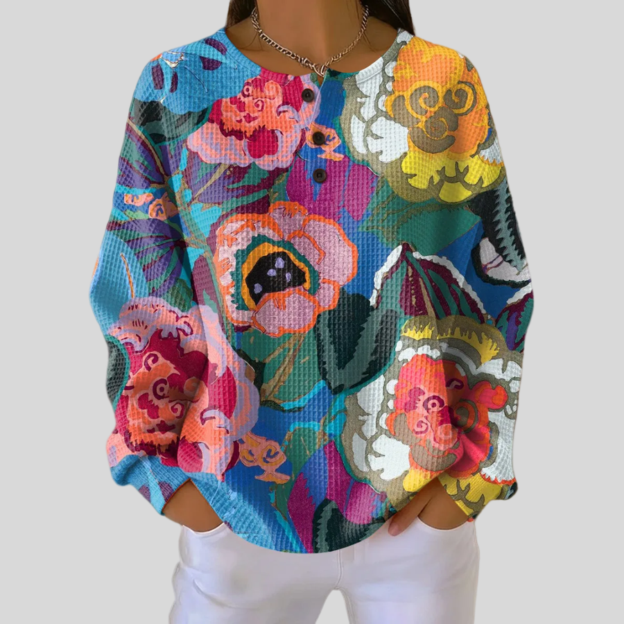 The Eileen Painted Floral Sweatshirt