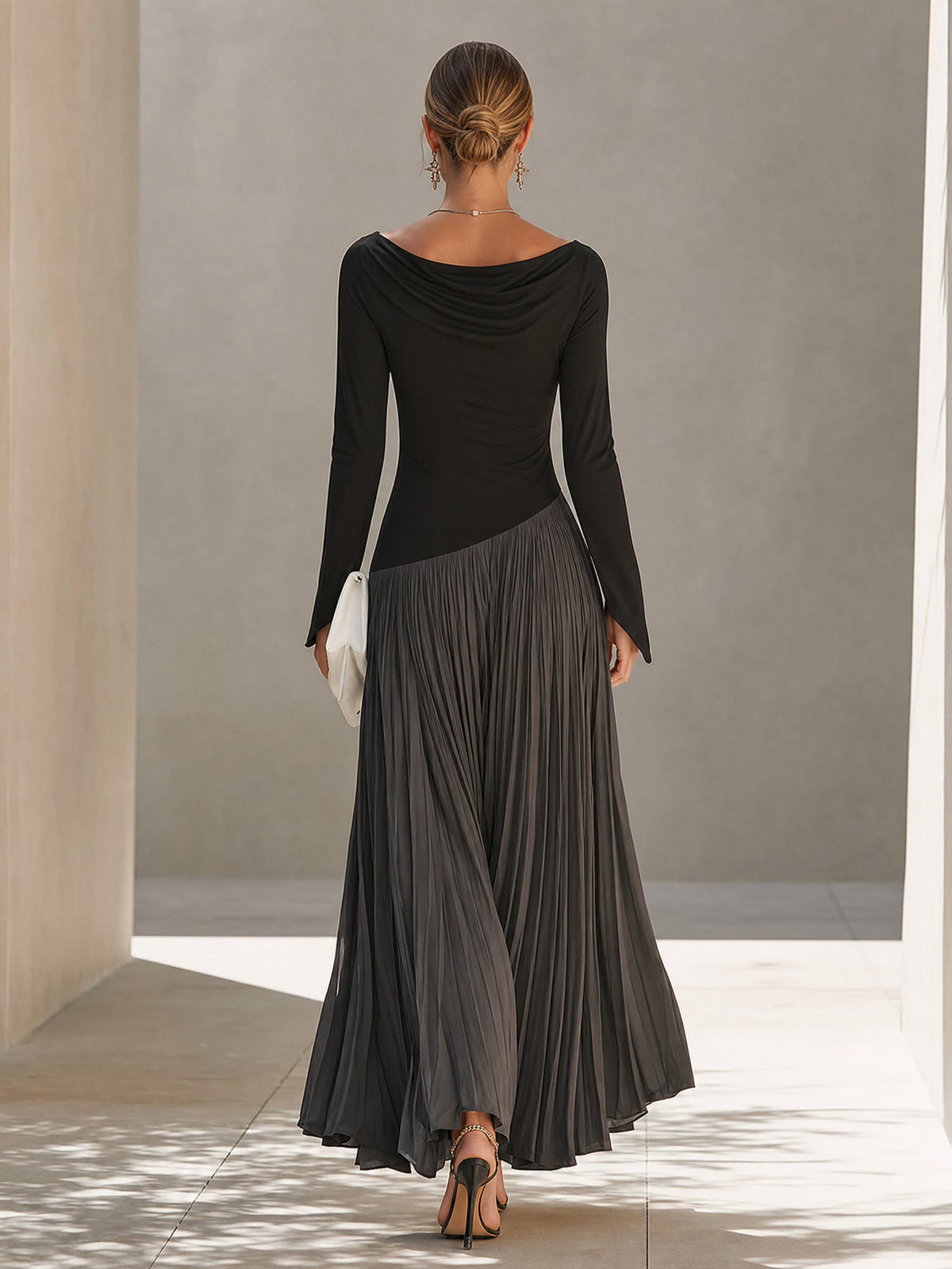 The Elsa Pleated Maxi Dress