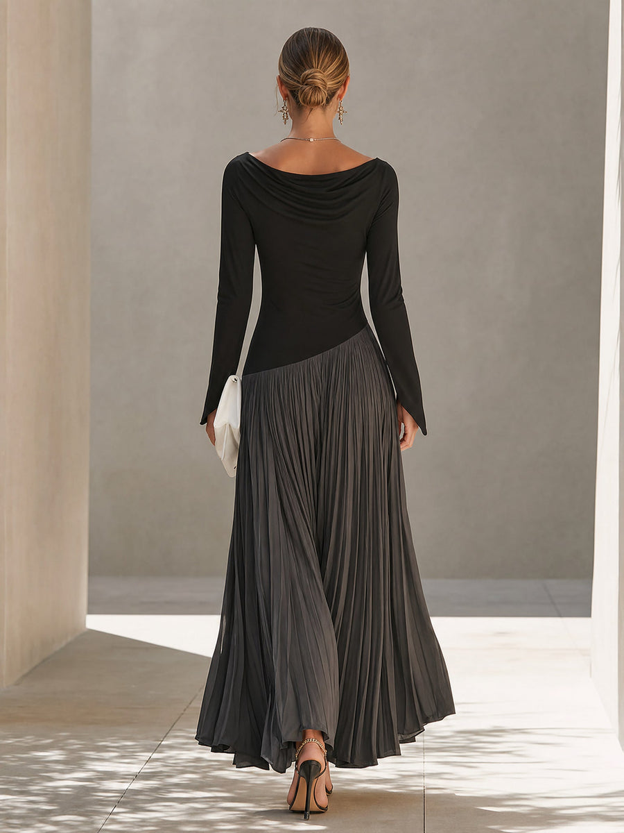 The Elsa Pleated Maxi Dress