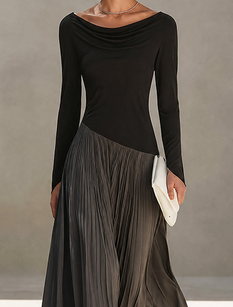 The Elsa Pleated Maxi Dress