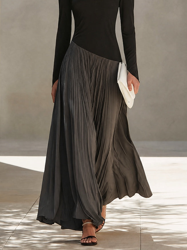 The Elsa Pleated Maxi Dress
