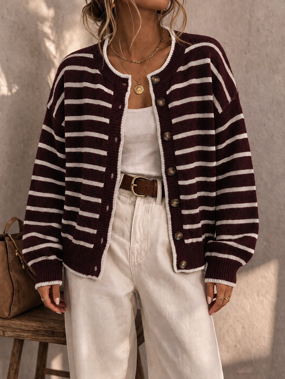 The Freda Striped Cardigan